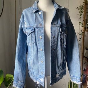 American Eagle Oversized Boyfriend Jean Jacket